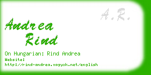 andrea rind business card